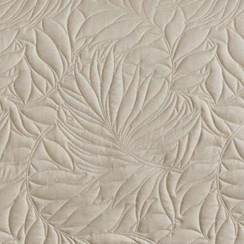 Comfy Bedding Extra Lightweight and Oversized Thermal Pressing Leafage 3-Piece Coverlet Set (King/Cal King - Beige)