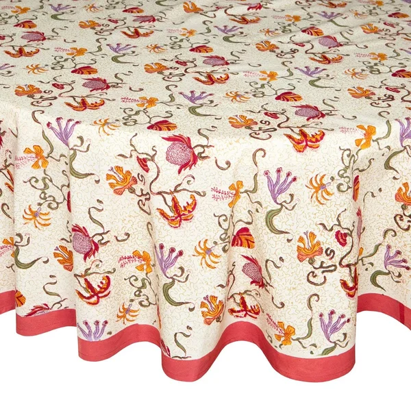 Couleur Nature French Tablecloth Fleur des Indes - 70&& Round - SEATS 4-6