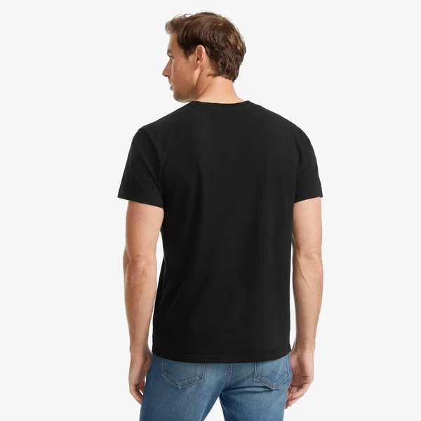 Classic Cotton V-Neck T - Black (Size: XL) - American Giant