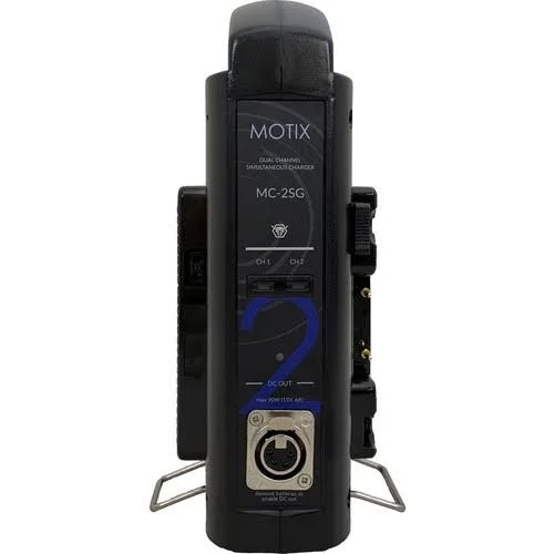 IDX System Technology MOTIX Dual Simultaneous Gold Mount Charger with 90W XLR Output AC Battery, Chemistry Li Ion, 2 Position, 4