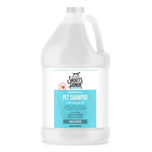 Skout&s Honor Unscented Probiotic Shampoo Gallon, Ryan&s Pet Supplies
