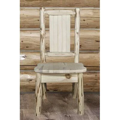 Tustin Rustic Solid Wood Dining Chair Loon Peak Color: Natural