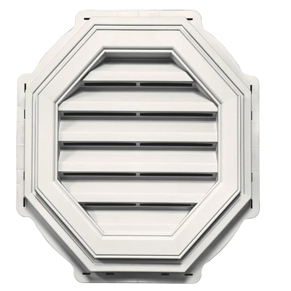 Mid America Octagon Vinyl Gable Vents - 18 inch - 221 Snow by BuyMBS.com