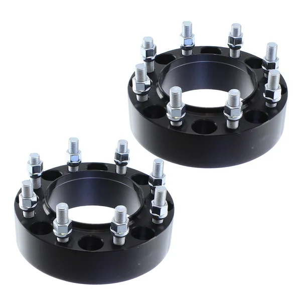 Titan Wheel Accessories 2 PC Black Hubcentric 8x170, 2x22 Thick, Heavy Duty Wheel Spacers Fits Ford F250 F350 Super Duty Excur