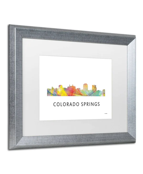 Trademark Fine Art Colorado Springs Co Skyline WB-1x22 by Marlene Watson Framed Graphic Art - Size: 16x22 H x 20x22 W x 0.5x22 D