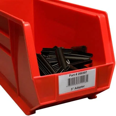 Lh108 Clear 4 inch x 1 3/4 inch Plastic Tri-Dex Bin Label Holders Made in USA Case of 25, Size: 4 x 1.75