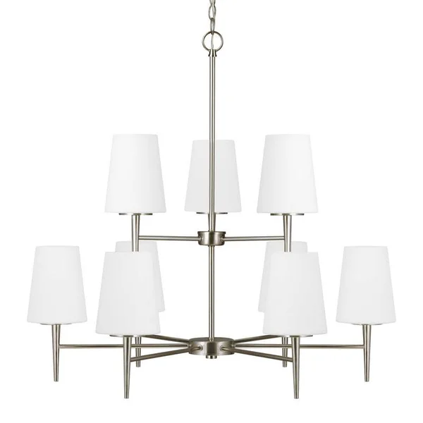 Sea Gull Lighting 3140403EN3-848 Driscoll Three Light Chandelier - Satin Bronze