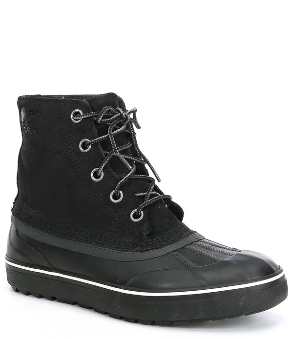 Sorel Men's Cheyanne Metro Lace Waterproof Boot - 7 - Black - Black