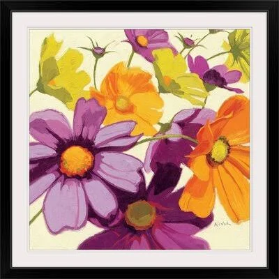 &Cosmos I& by Shirley Novak Painting Print August Grove Size: 24x22 H x 24x22 W x 1x22 D, Format: Black Framed
