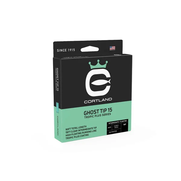 Cortland Tropic Plus Ghost Tip Fly Line WF8F/I; 9 ft. Clear Tip