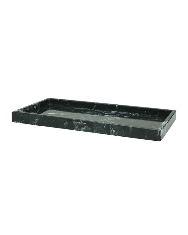 Marble Crafter Myrtus Collection Black Zebra Large Vanity Tray, Bath Accessories & Decor Bathroom & Vanity Trays