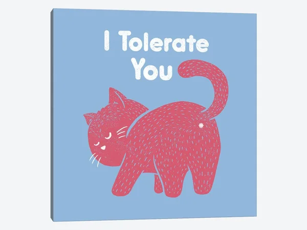Tobias Fonseca Large Canvas Prints - I Tolerate You ( Animal Art > Cats art)