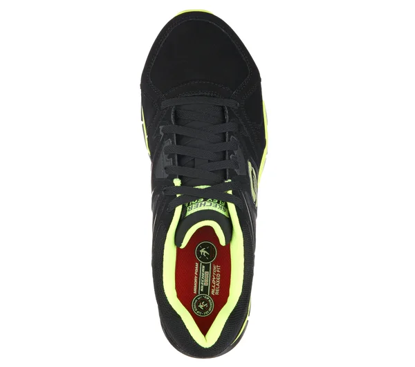 Men's Skechers Work Relaxed Fit Synergy Ekron Alloy Toe Lace Up, Size: 11, Black