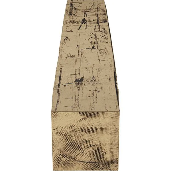 Ekena Millwork MANUHH04X08X48NG 4x22H x 8x22D x 48x22W Hand Hewn Faux Wood Fireplace Mantel, Natural Golden Oak