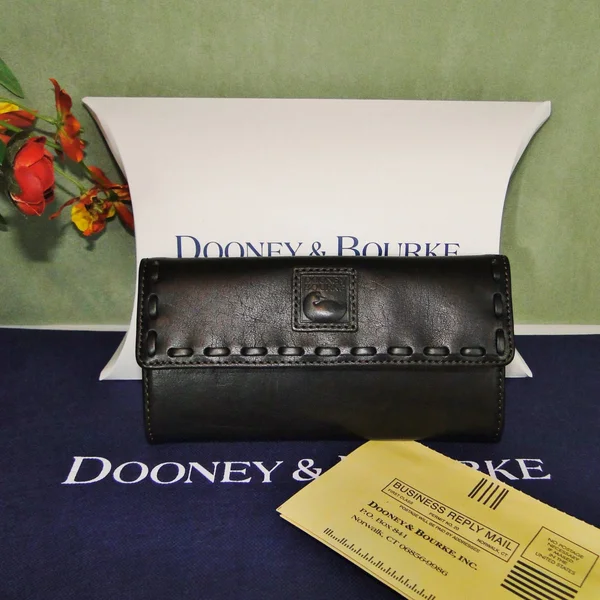 Dooney & Bourke Florentine Leather Continental Wallet - Black