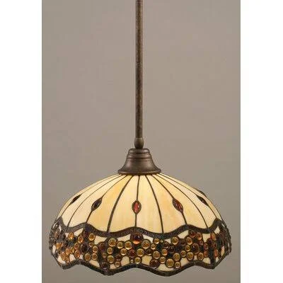 Red Barrel Studio Molina Stem Pendant with Hang Straight Swivel, Size: 18.25 inch, Clear