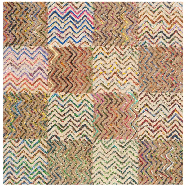 Safavieh Nantucket NAN602A Beige - Brown Rug 4&X 4& Square