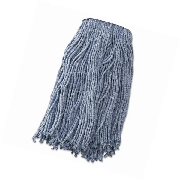 Boardwalk Mop Head - Standard Head, Cotton-synthetic Fiber, Cut-End, #20, Blue, 12-carton