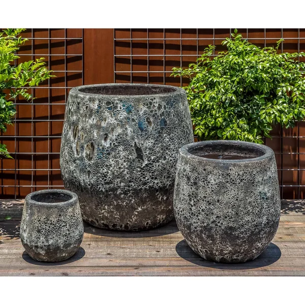 Campania International Baleares Planter - Set of 3 Verdigris