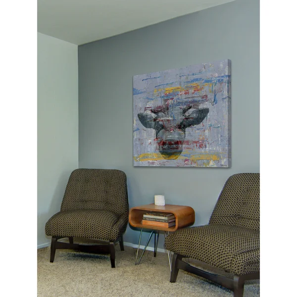 Hey You Painting Print on Wrapped Canvas - Size: 40 x 40
