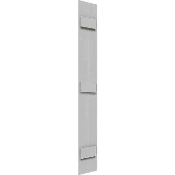 Ekena Millwork FBJ06S11X069RUF 10 3/4x22W x 69x22H Rustic Two Board Joined Board-n-Batten Faux Wood Shutters (Per Pair)
