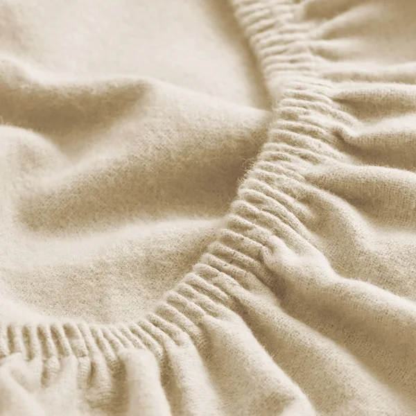 Bare Home Flannel Sheet Set 100% Cotton - Velvety Soft Heavyweight - Double Brushed Flannel - Deep Pocket (Queen, Sand)