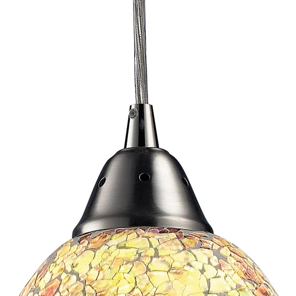 Elk Lighting 73021-1 Avalon 1 Light Pendant in Satin Nickel