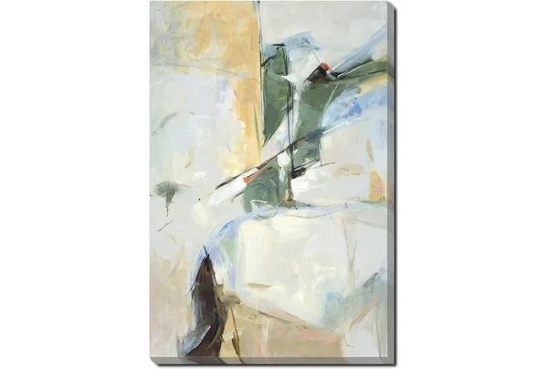 Artwork - Abstract View Into The Valley with Gallery Wrap Canvas Modern - Green - 20x22W x 1.5x22D x 24x22H at Living Spaces