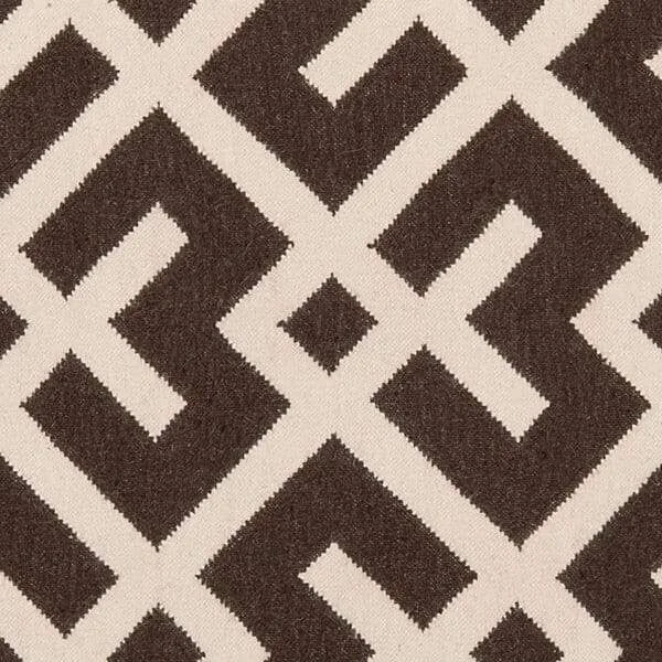 Safavieh DHU552C Dhurries Area Rug - Brown/Ivory: 5-ft x 8-ft