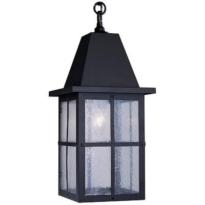 Hartford 1-Light Outdoor Hanging Lantern Rustic Brown 14.5x22 H x 6x22 W