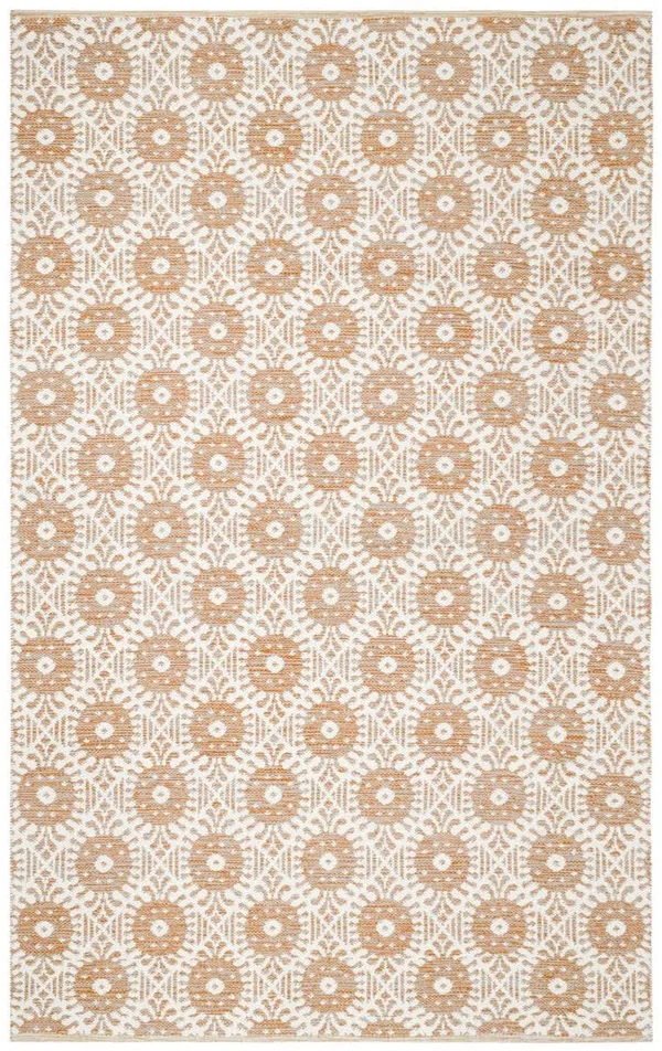 Safavieh Montauk MTK612D Area Rug Orange, Ivory 5& x 8& Rectangle
