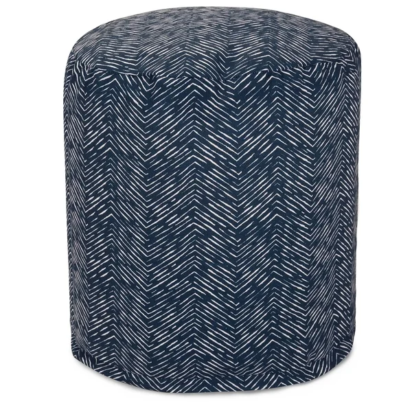 Majestic Home Goods Outdoor Teal Navajo Small Pouf