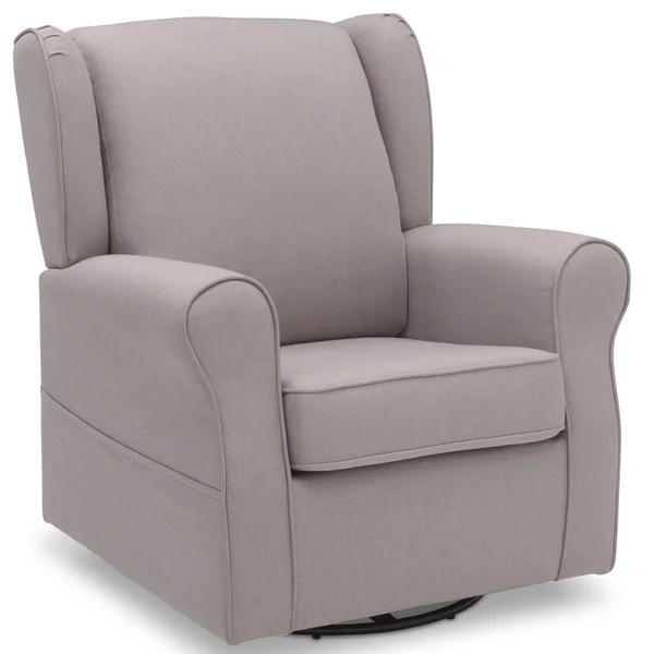 Delta Children Reston Nursery Glider Swivel Rocker Chair - French Grey