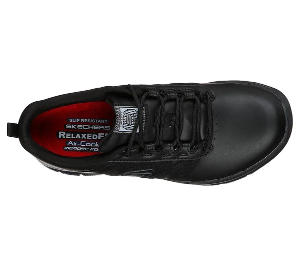 Skechers Women's Work Relaxed Fit Ghenter Follans SR Sneaker - Black