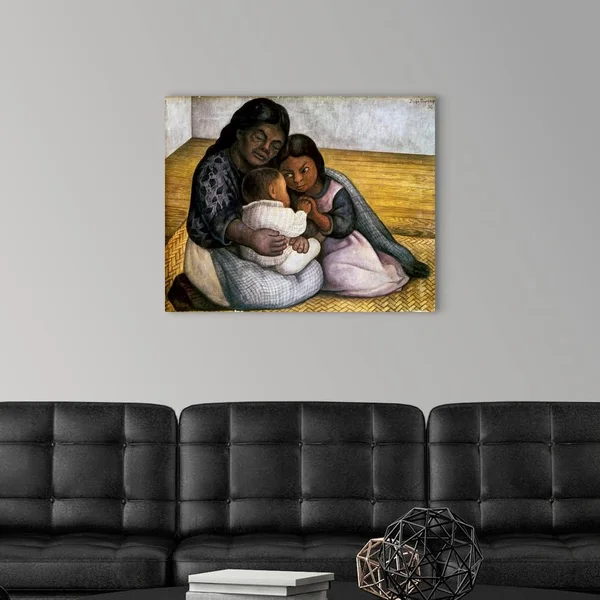 Rivera: Mother and Children, Canvas Wall Art, 30x24, Great Big Canvas