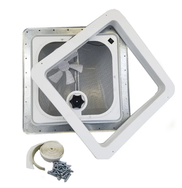 Ventline RV Roof Vent White W 12 Volt Fan Putty & Screws