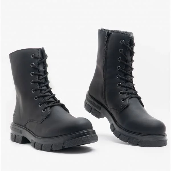 Rieker 70822-00 Peemicamo Black Patent Womens Ankle Boots