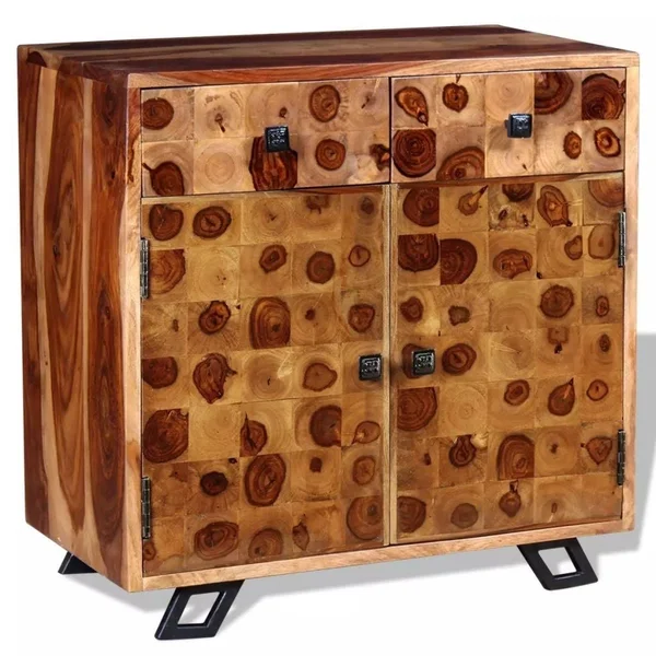 vidaXL Sideboard Solid Sheesham Wood 25.6x22x13.8x22x25.6x22