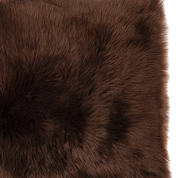 5x7 Soft and Plush Octo Pelt Faux Sheepskin Shag Rug Brown White