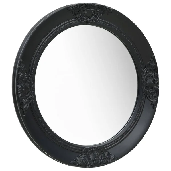 vidaXL Wall Mirror Baroque Style 19.7x22 Black