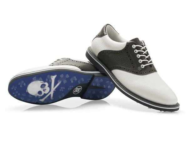 G/FORE Men's Saddle Gallivanter Golf Shoes - White/Grey - 12.5