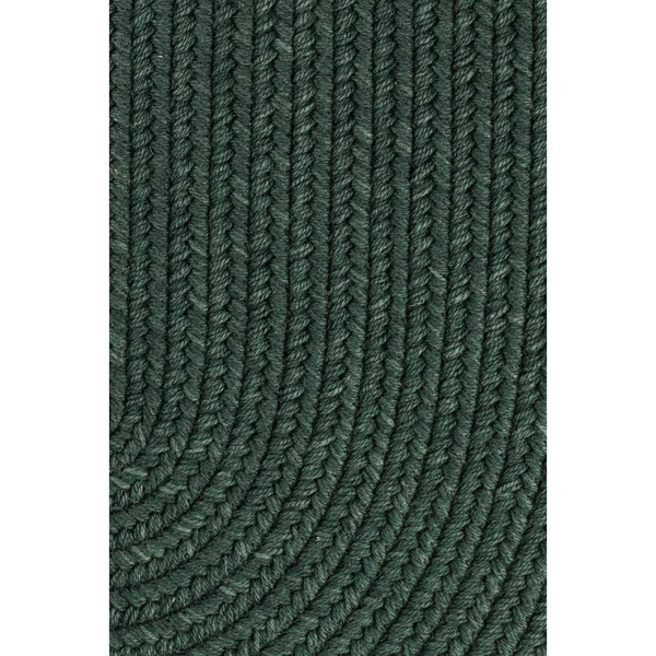 Pura Braided Rug in Hunter Green 4' x 6' Oval