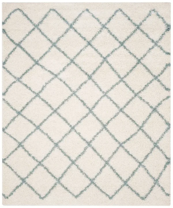 Safavieh SGD258J Dallas Shag Ivory, Seafoam Area Rug - 10& x 14&
