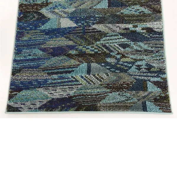Unique Loom Sedona Rainier Blue 2& 7 x 10& 0 Runner Rug