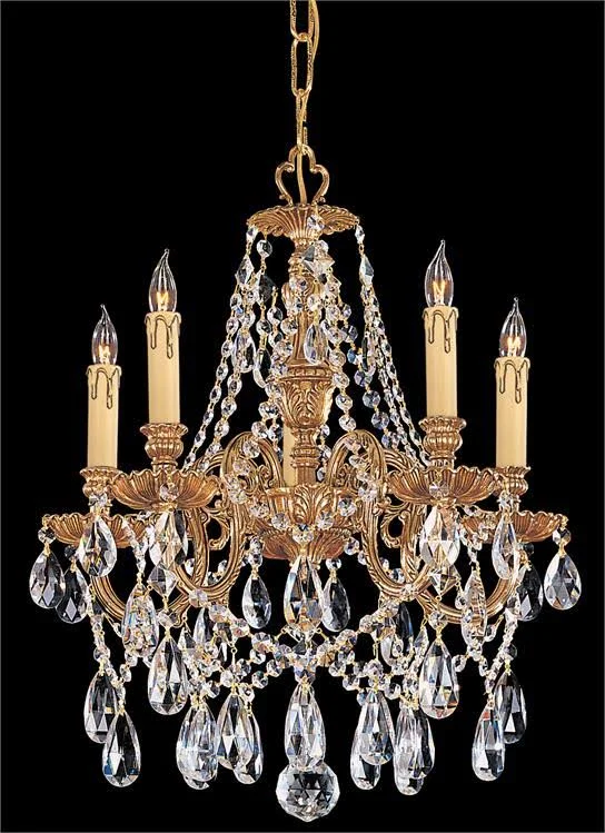 Crystorama 2705-ob-cl-mwp Novella 5 Light Clear Crystal Brass Mini Chandelier