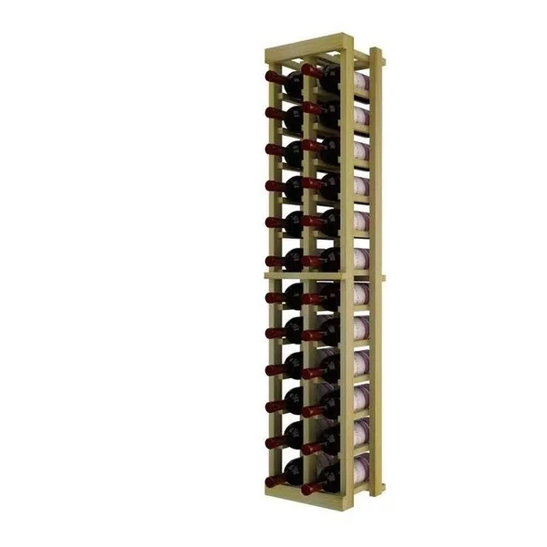 Wine cellar Innovations WMK4-PI-UN-IND2 Winemaker Rustic Pine Individual 2 Column Wine Rack with Natural Finish