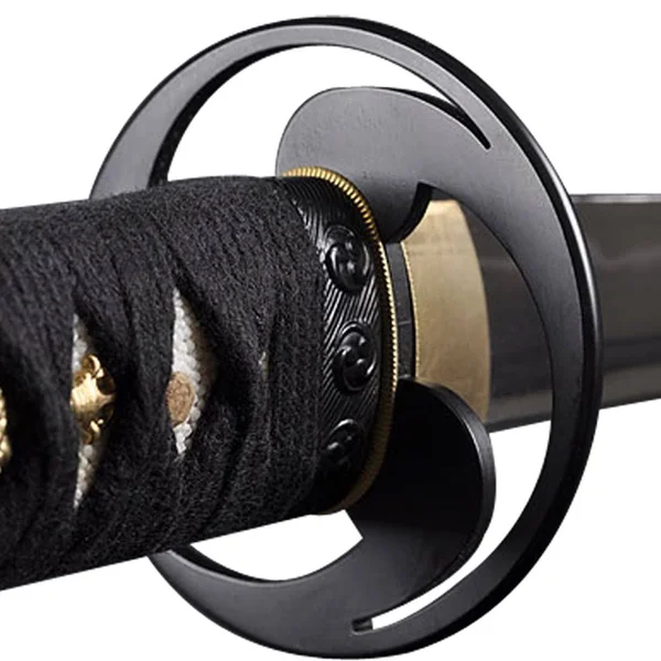 Handmade Sword - Fully Functional Samurai Katana Sword, 1045 Carbon Steel, Hand Forged Clay Tempered, Full Tang, Sharp, Tomoe Cr