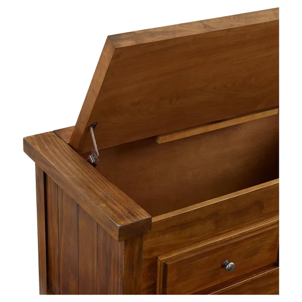 Crosley Furniture Storage Bench in Moroccan Pine