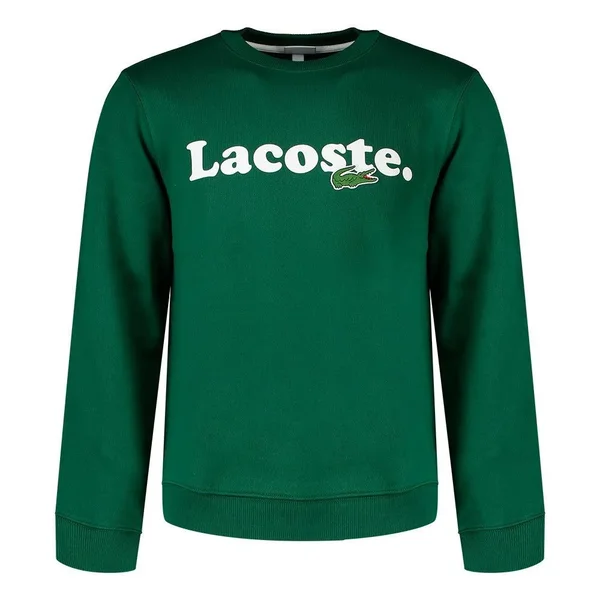 Lacoste Crocodile Logo Sweatshirt Green White - Xs