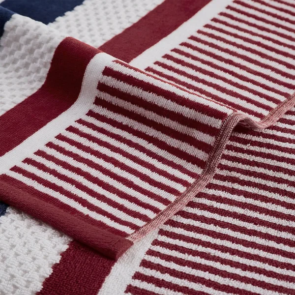 Superior Cotton Checkered Textured (Set of 2) Oversized Beach Towel, 34 x 64